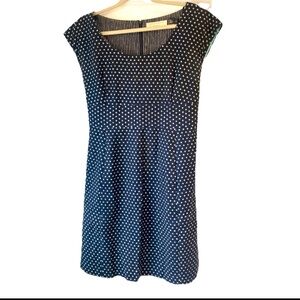 Charles Nolan blue and white cotton dress size 10